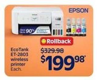 Epson EcoTank ET-2803 wireless printer