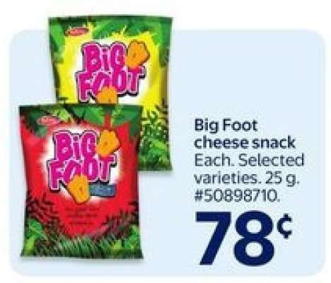Big Foot cheese snack