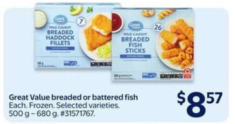 Great Value Breaded or Battered Fish