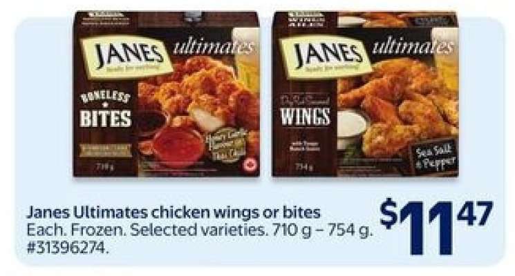 Janes Ultimates Chicken Wings or Bites