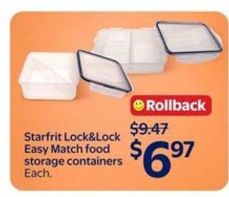 Starfrit Lock&Lock Easy Match food storage containers