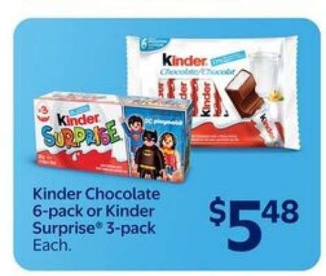 Kinder Chocolate 6-pack or Kinder Surprise 3-pack
