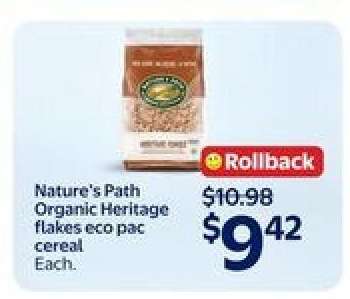 Nature's Path Organic Heritage flakes eco pac cereal