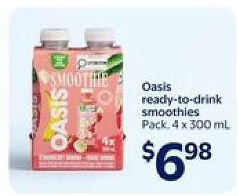 Oasis ready-to-drink smoothies