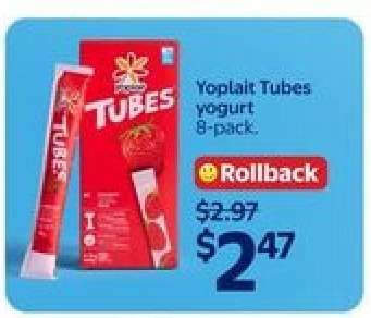 Yoplait Tubes yogurt 8-pack