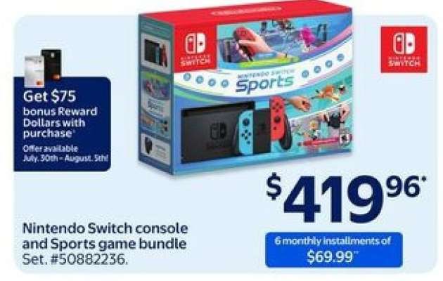 Nintendo Switch console and Sports game bundle