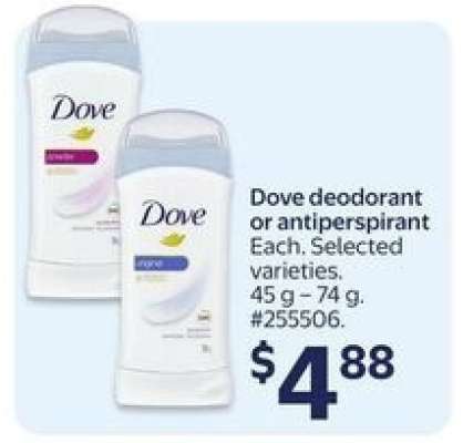 Dove Deodorant or Antiperspirant