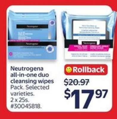Neutrogena all-in-one duo cleansing wipes