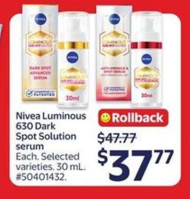 Nivea Luminous 630 Dark Spot Solution Serum