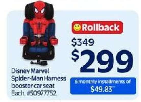 Disney Marvel Spider-Man Harness booster car seat