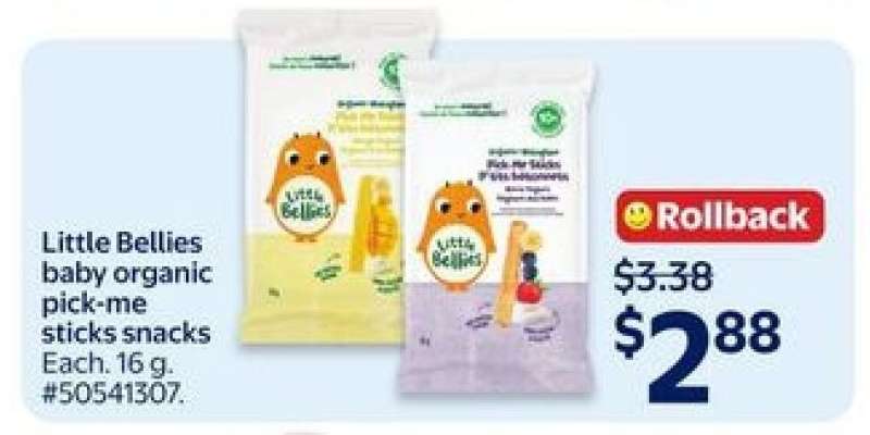 Little Bellies baby organic pick-me sticks snacks