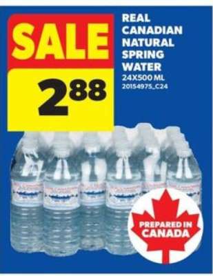 REAL CANADIAN NATURAL SPRING WATER