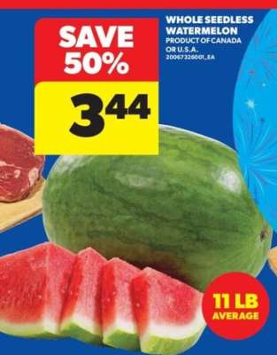 WHOLE SEEDLESS WATERMELON