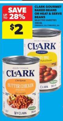 Clark Gourmet Baked Beans or Heat & Serve Beans