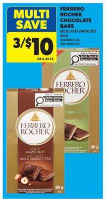 FERRERO ROCHER CHOCOLATE BARS
