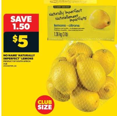NO NAME NATURALLY IMPERFECT LEMONS