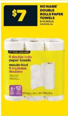 NO NAME Double Rolls Paper Towels