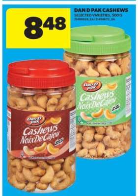 DAN-D-PAK CASHEWS