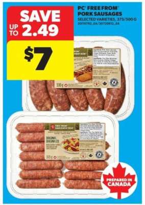 PC Free From Pork Sausages