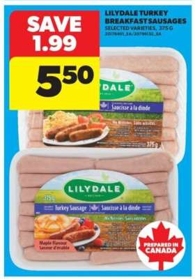 Lilydale Turkey Breakfast Sausages