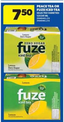 PEACE TEA OR FUZE ICED TEA