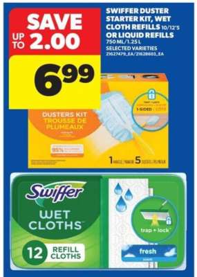 Swiffer Duster Starter Kit, Wet Cloth Refills