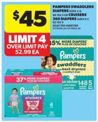 Pampers Swaddlers or Cruisers 360 Diapers