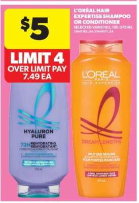 L'ORÉAL HAIR EXPERTISE SHAMPOO or CONDITIONER