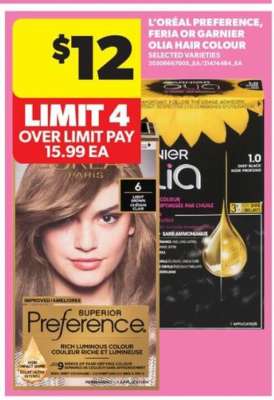 L'Oréal Preference, Feria or Garnier Olia Hair Colour