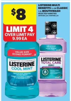 Listerine Multi Benefits or Classic Mouthwash