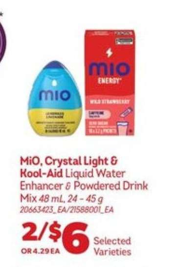 MiO, Crystal Light & Kool-Aid Liquid Water Enhancer & Powdered Drink Mix