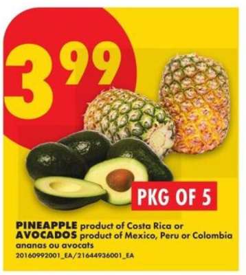 PINEAPPLE or AVOCADOS