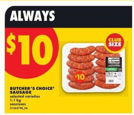 BUTCHER'S CHOICE® SAUSAGE