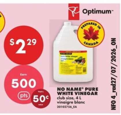 NO NAME® PURE WHITE VINEGAR
