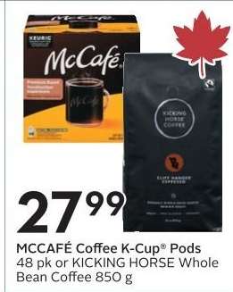 MCCAFÉ Coffee K-Cup Pods or KICKING HORSE Whole Bean Coffee