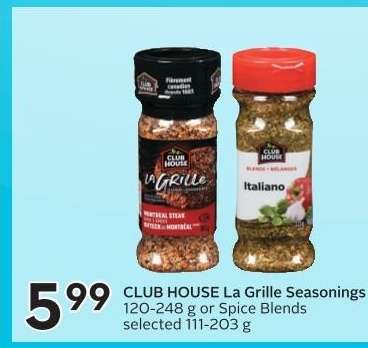 CLUB HOUSE La Grille Seasonings