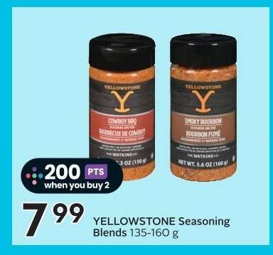 YELLOWSTONE Seasoning Blends 135-160 g