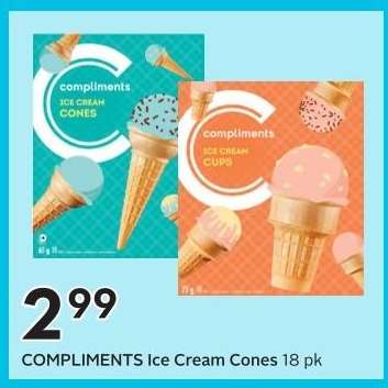 COMPLIMENTS Ice Cream Cones