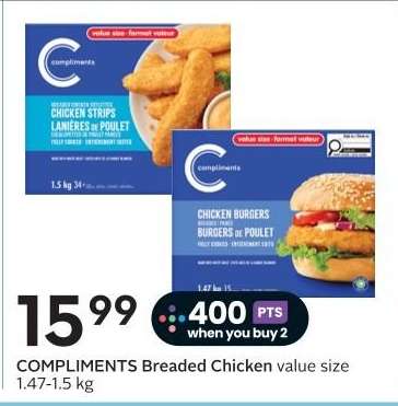 COMPLIMENTS Breaded Chicken