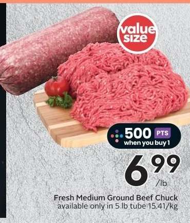 Fresh Medium Ground Beef Chuck