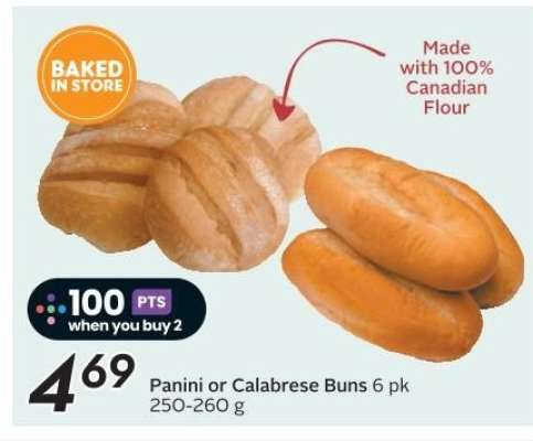 Panini or Calabrese Buns