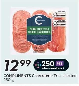 COMPLIMENTS Charcuterie Trio selected 250 g