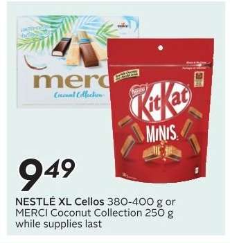 NESTLÉ XL Cellos or MERCI Coconut Collection