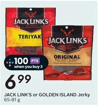 JACK LINK'S or GOLDEN ISLAND Jerky