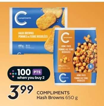 COMPLIMENTS Hash Browns 650 g