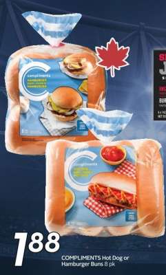 COMPLIMENTS Hot Dog or Hamburger Buns 8 pk