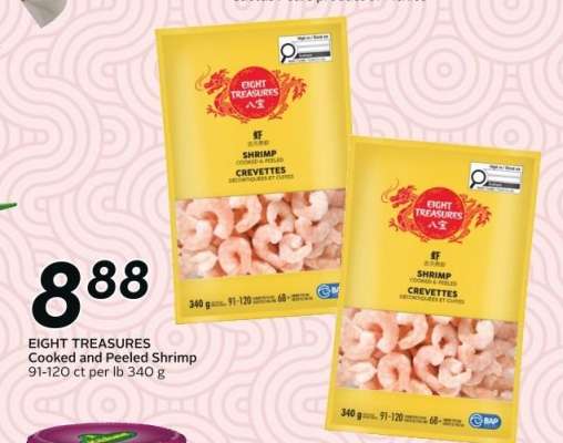 EIGHT TREASURES Cooked and Peeled Shrimp