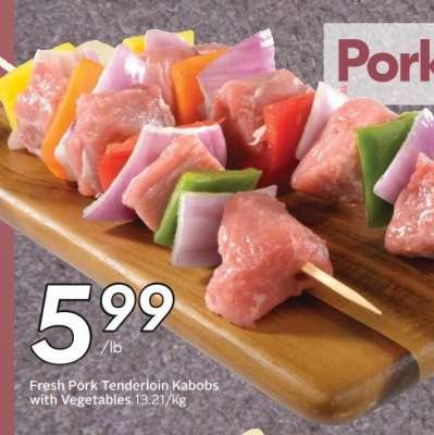 Fresh Pork Tenderloin Kabobs with Vegetables