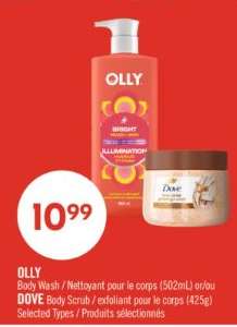 OLLY Body Wash / DOVE Body Scrub