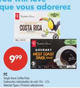 PC Single Serve Coffee Pods